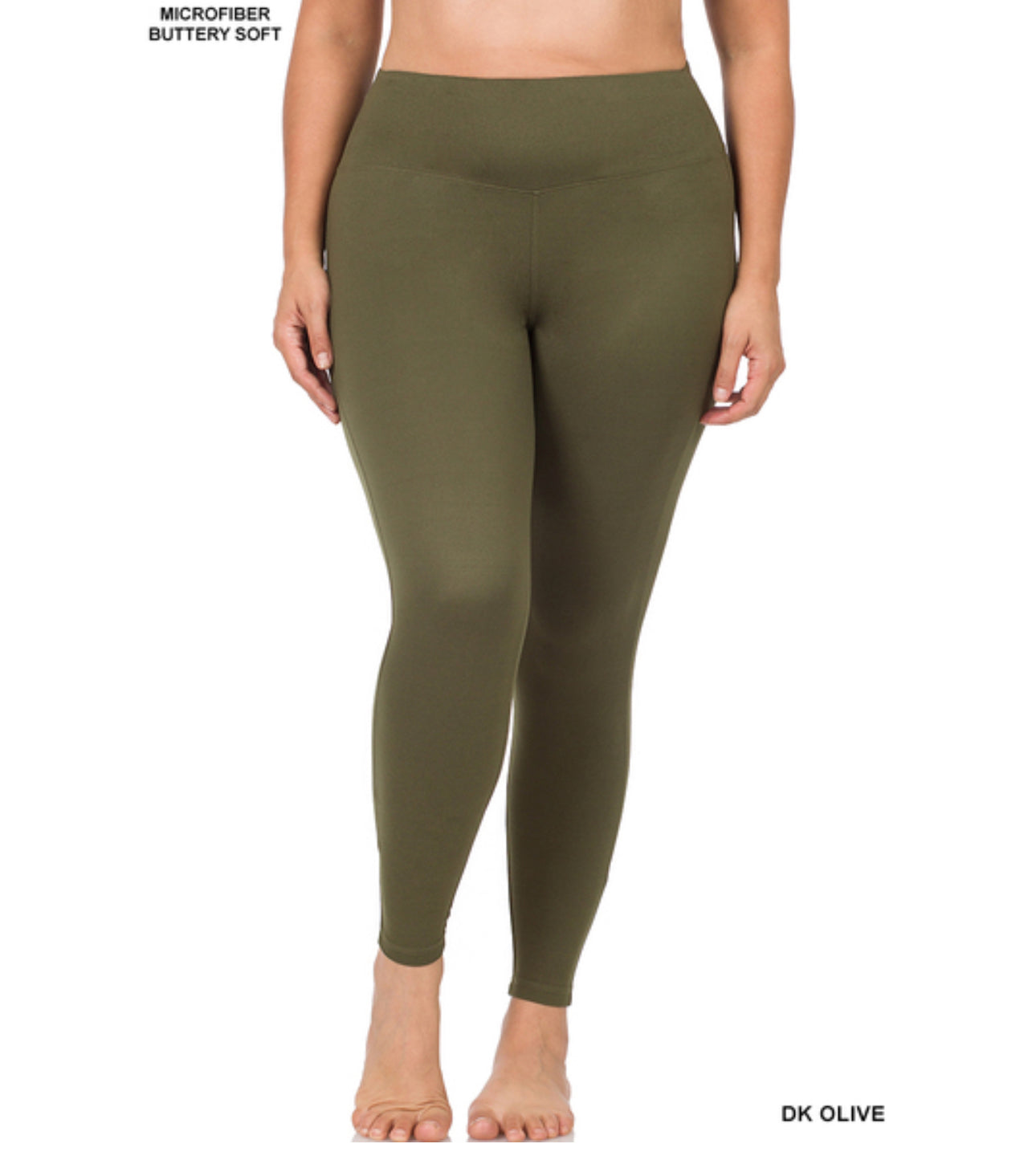 PLUS PREMIUM MICROFIBER WIDE WAISTBAND LEGGINGS