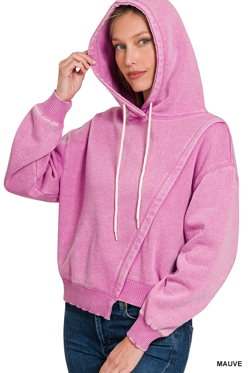 Edgy Unique Design Distinctive Style Hooded Jacket Contemporary Fashion Pullover Athleisure